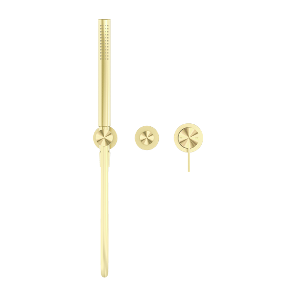 Nero Mecca Shower Mixer Diverter System Separate Back Plate Brushed Gold