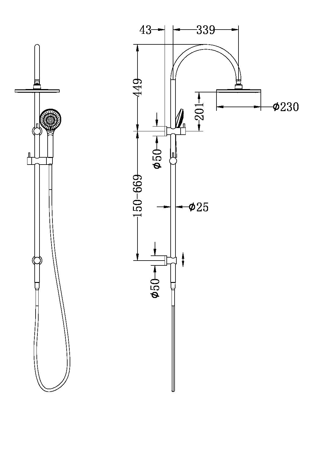 Nero Mecca Twin Shower 2 in 1 with Air Shower Chrome