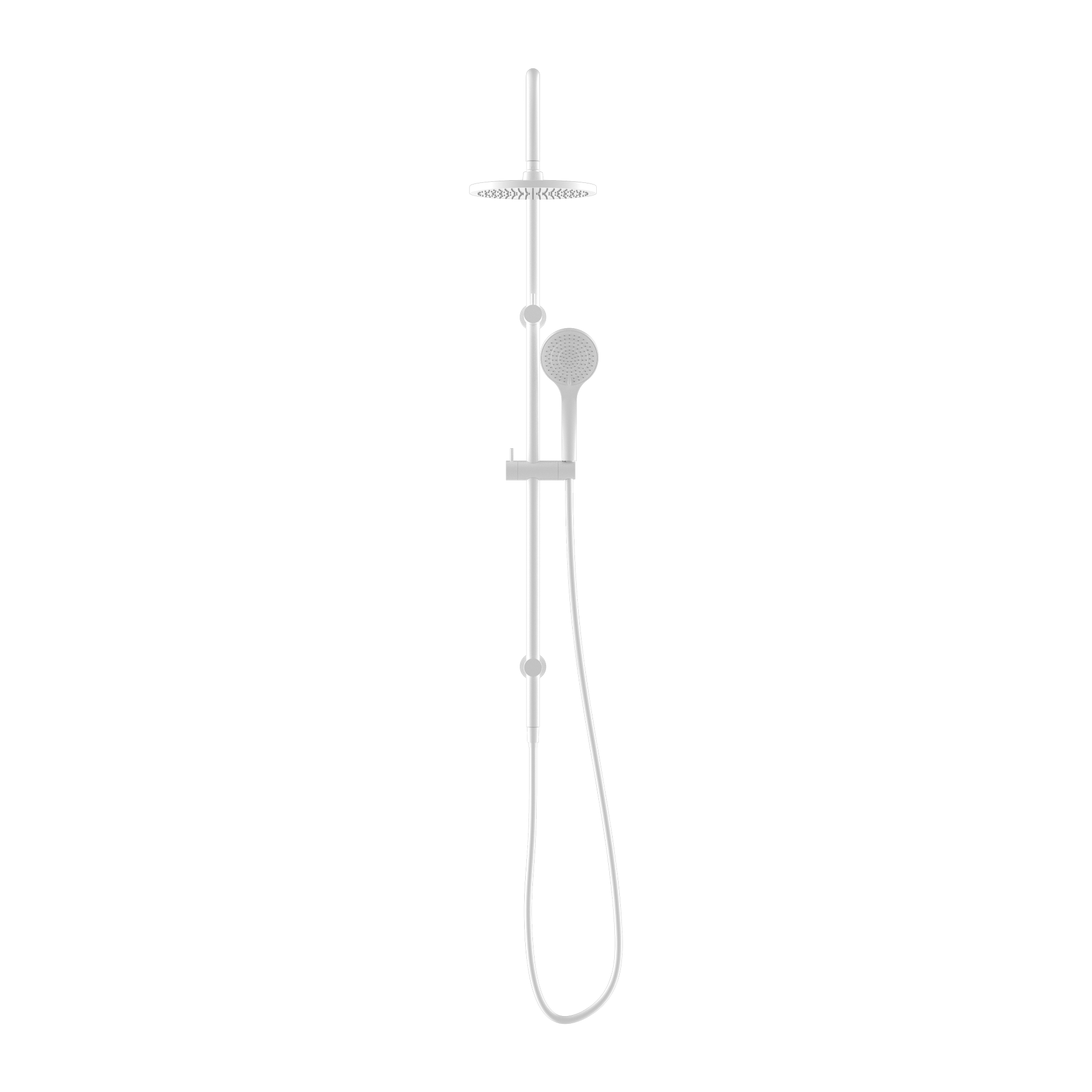 Nero Mecca 2 in 1 Twin Multi function Shower with Air Hand Piece Matte White