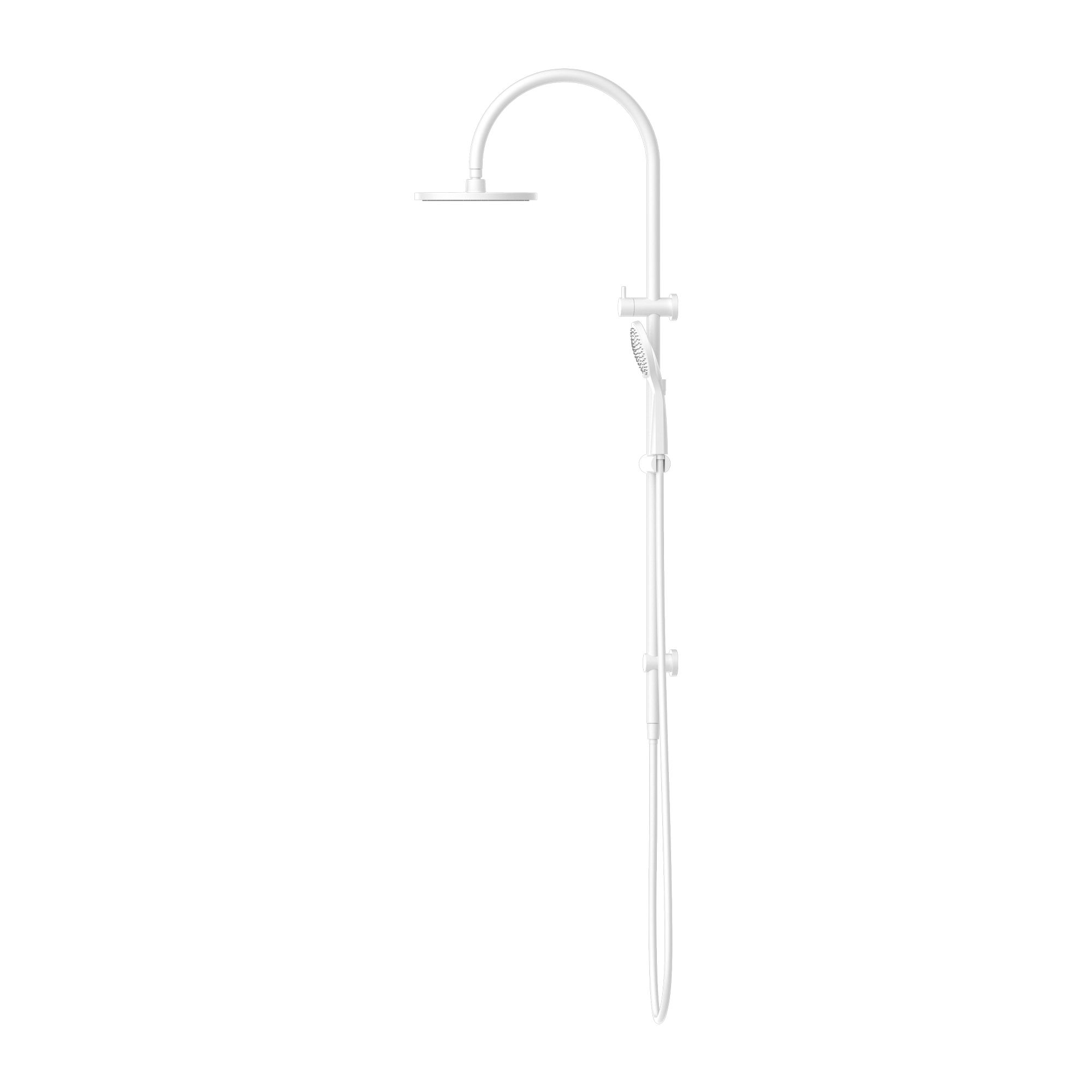 Nero Mecca 2 in 1 Twin Multi function Shower with Air Hand Piece Matte White