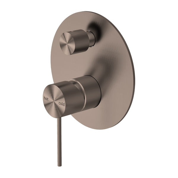 Nero Mecca Shower Mixer Diverter Brushed Bronze
