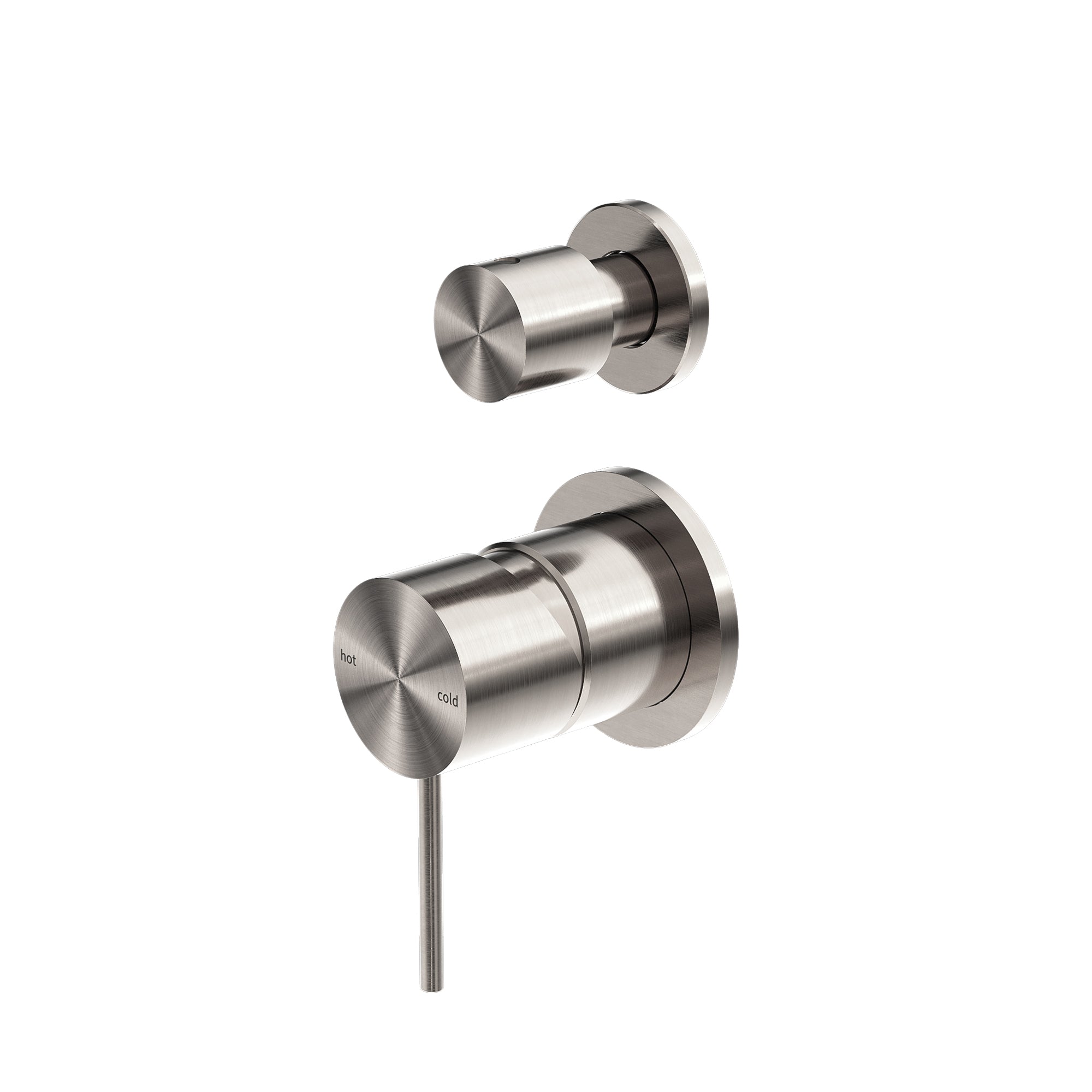 Nero Mecca Shower Mixer Diverter with Separate Back Plate Brushed Nickel