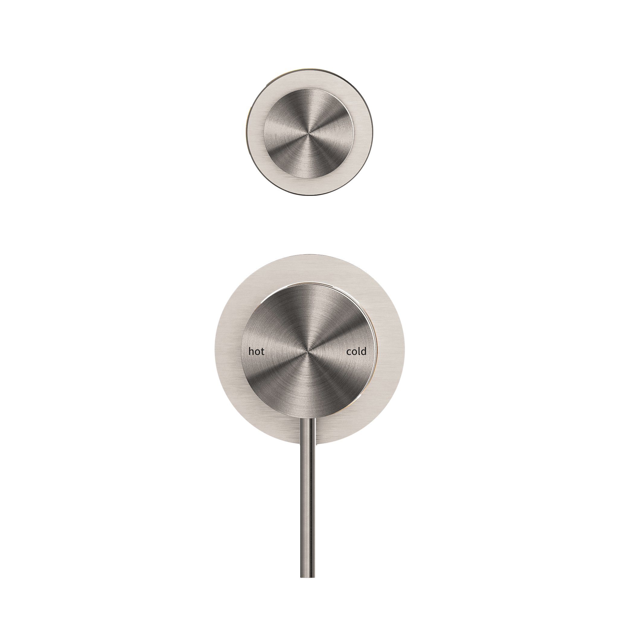 Nero Mecca Shower Mixer Diverter with Separate Back Plate Brushed Nickel