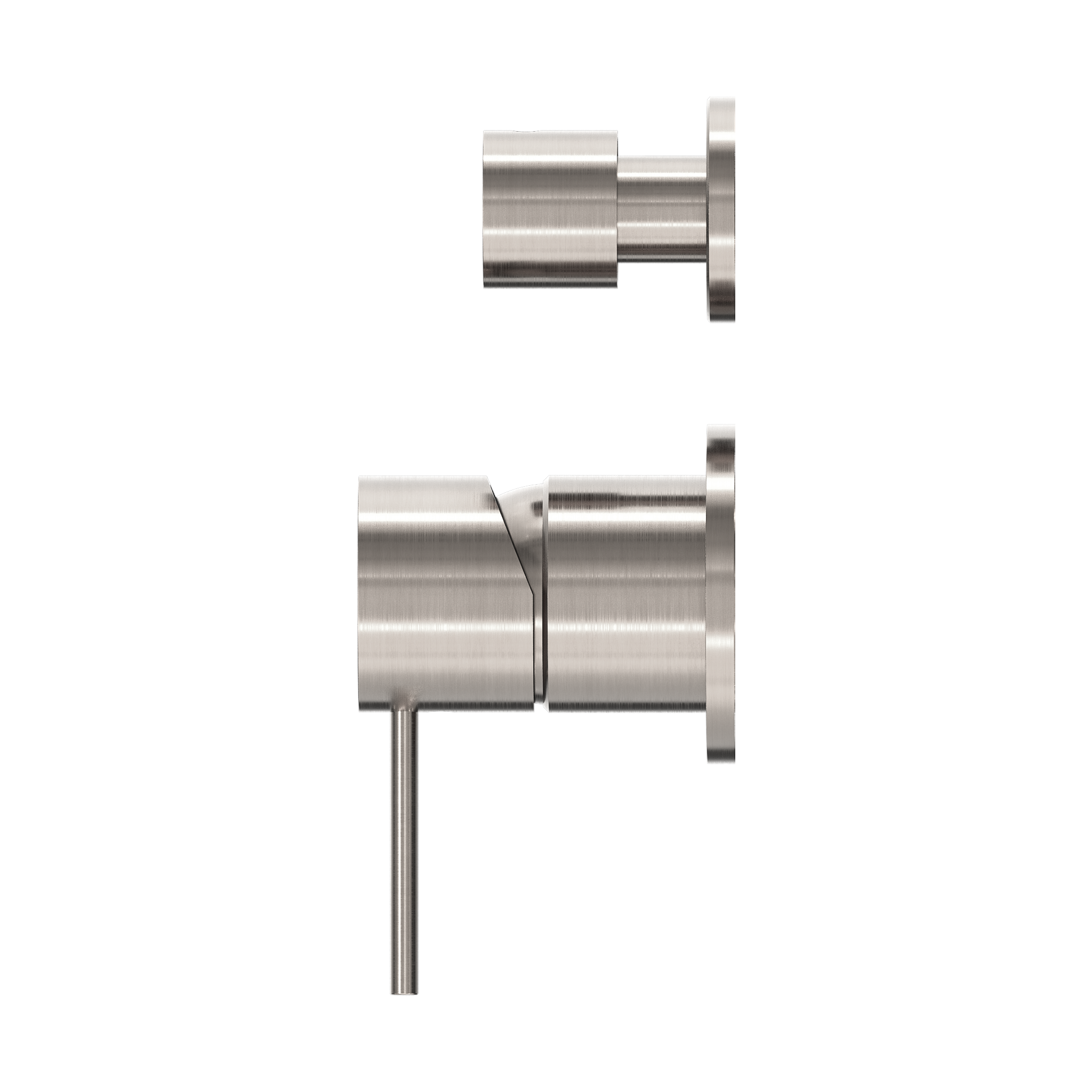 Nero Mecca Shower Mixer Diverter with Separate Back Plate Brushed Nickel