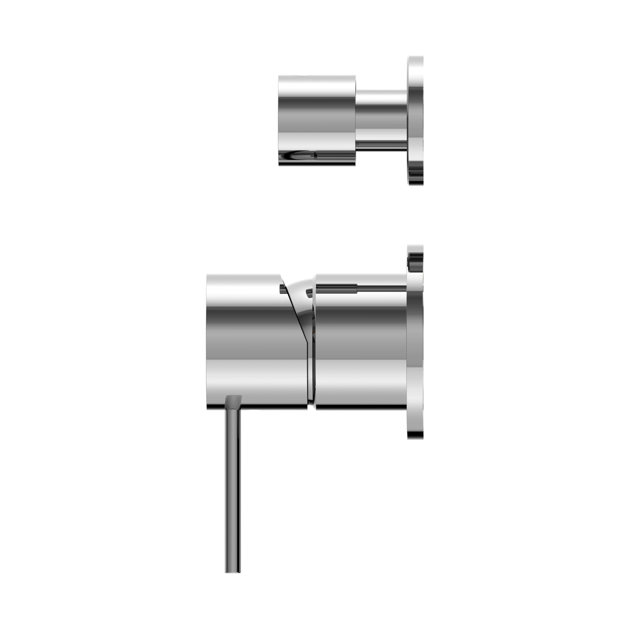 Nero Mecca Shower Mixer Diverter with Separate Back Plate Chrome