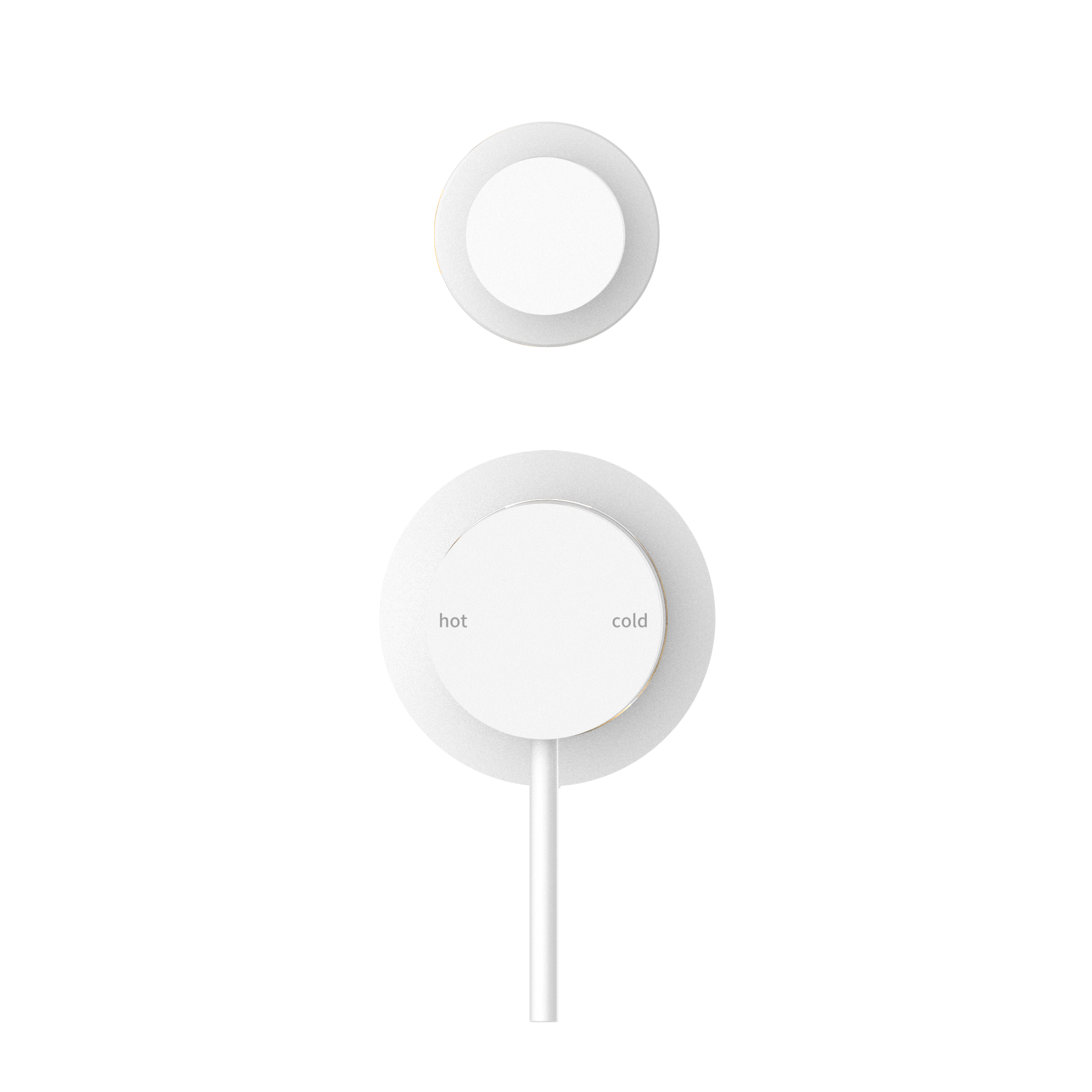 Nero Mecca Shower Mixer Diverter with Separate Back Plate Matte White