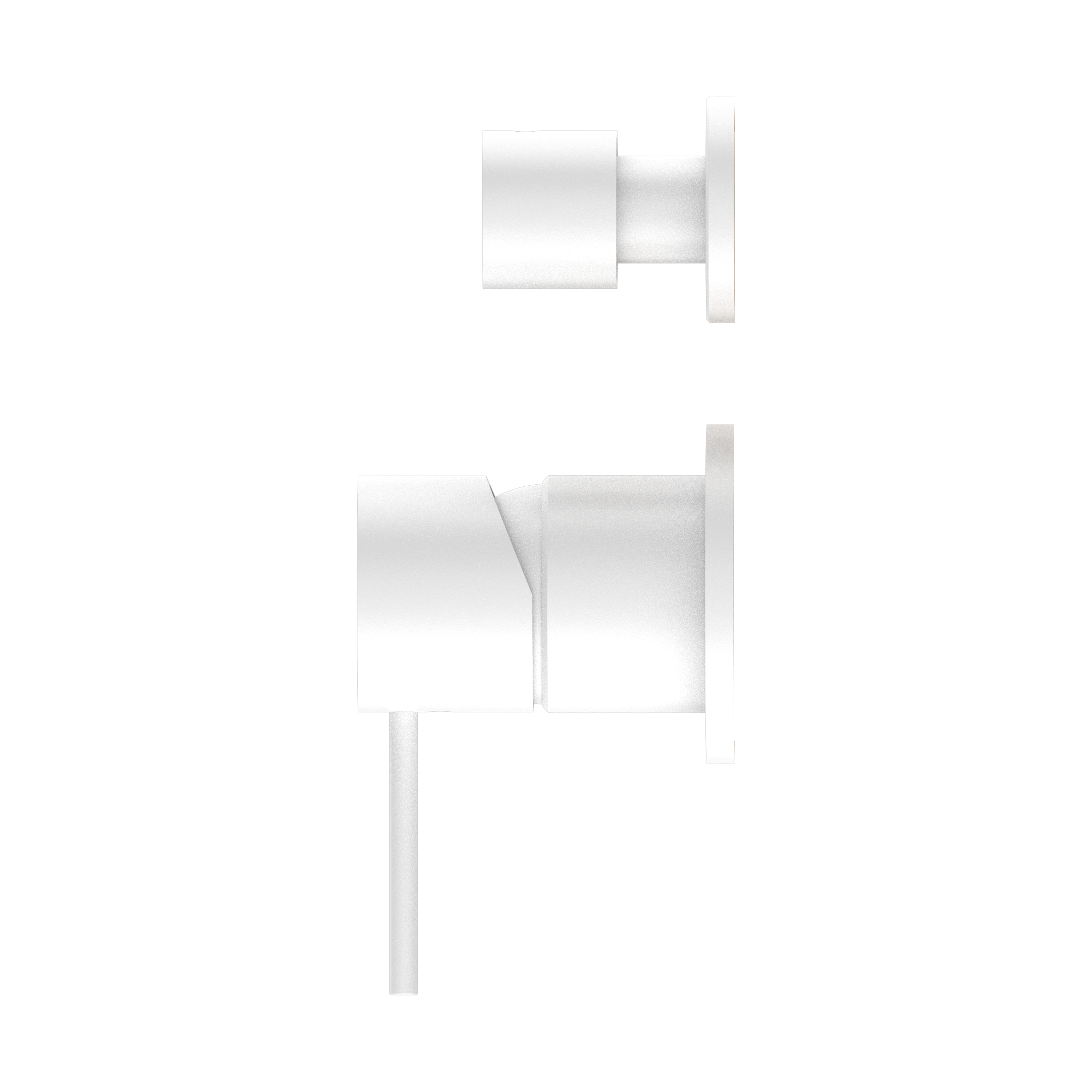 Nero Mecca Shower Mixer Diverter with Separate Back Plate Matte White