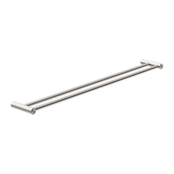 Nero New Mecca Double Towel Rail 800mm Brushed Nickel