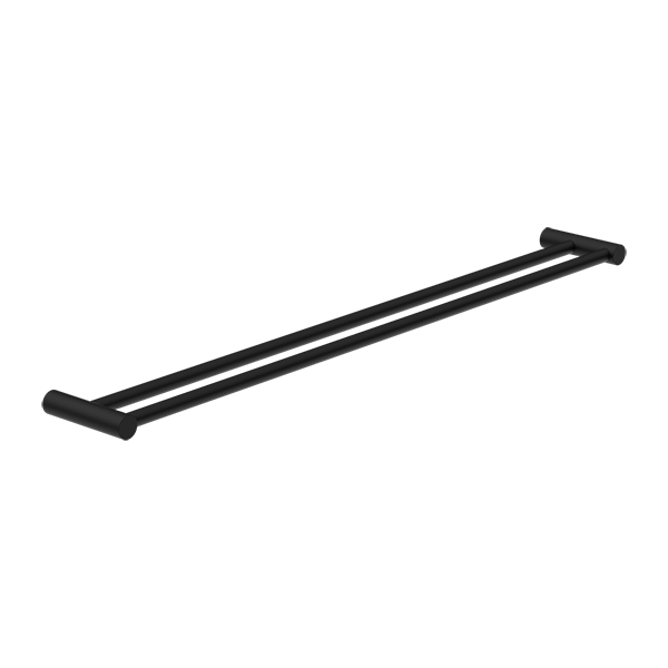 Nero New Mecca Double Towel Rail 800mm Matte Black