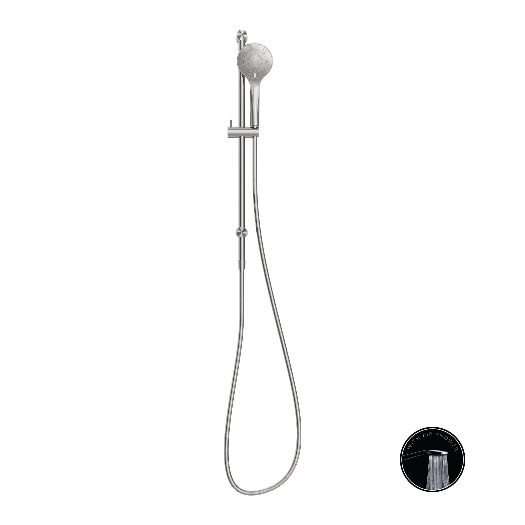 Nero Opal Rail Shower Brushed Nickel