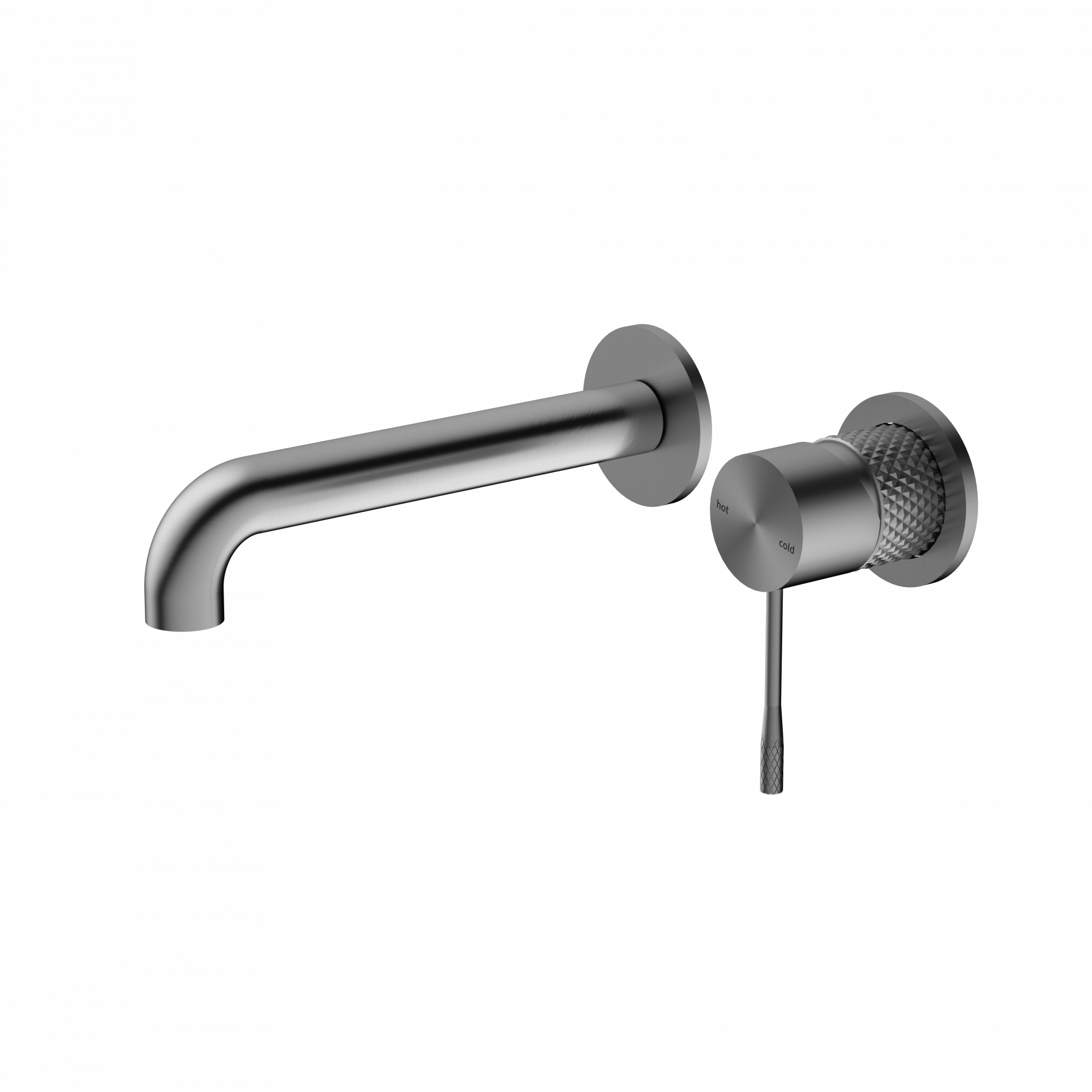 Nero Opal Wall Basin/Bath Mixer Separate Back Plate 185mm Gun Metal