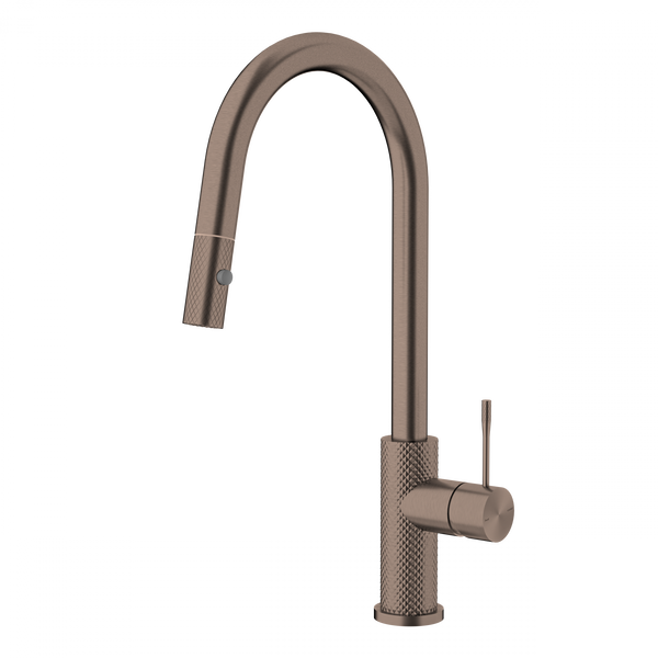 Nero Opal Pull Out Sink Mixer Brushed Bronze