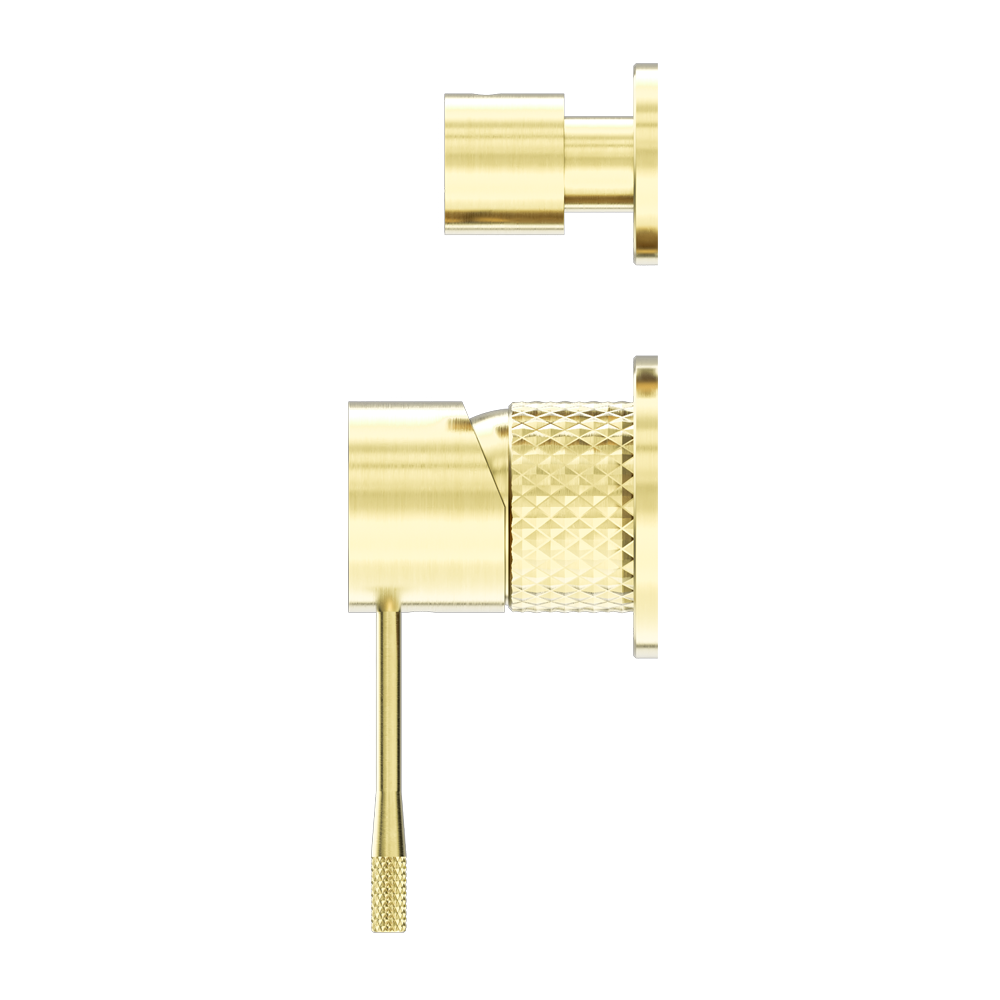 Nero Opal Shower Mixer with Divertor Separate Plate Brushed Gold