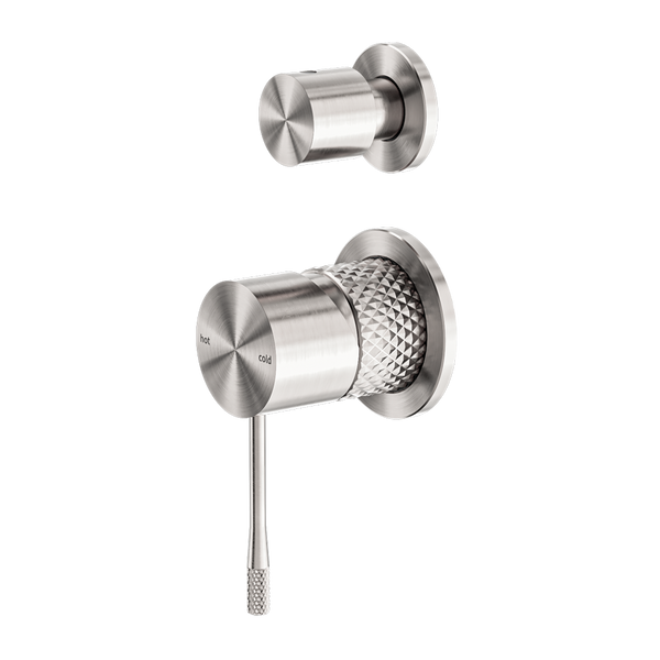 Nero Opal Shower Mixer with Divertor Separate Plate Brushed Nickel
