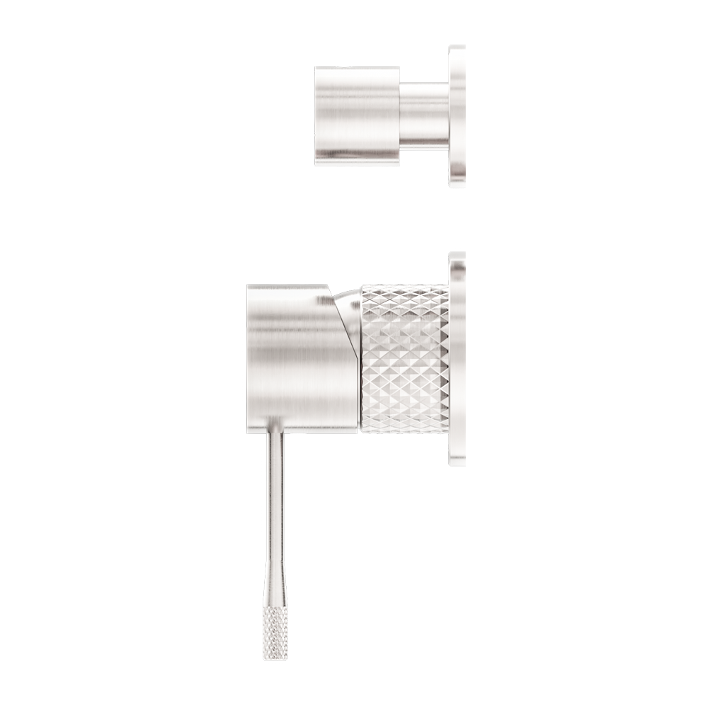 Nero Opal Shower Mixer with Divertor Separate Plate Brushed Nickel