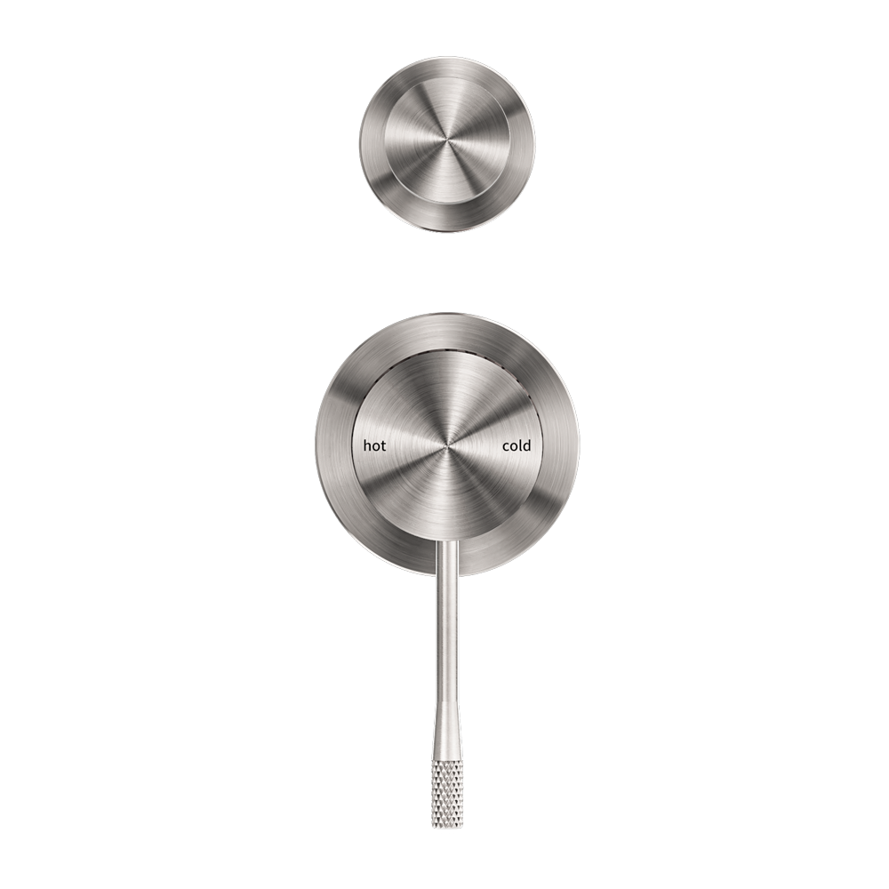 Nero Opal Shower Mixer with Divertor Separate Plate Brushed Nickel