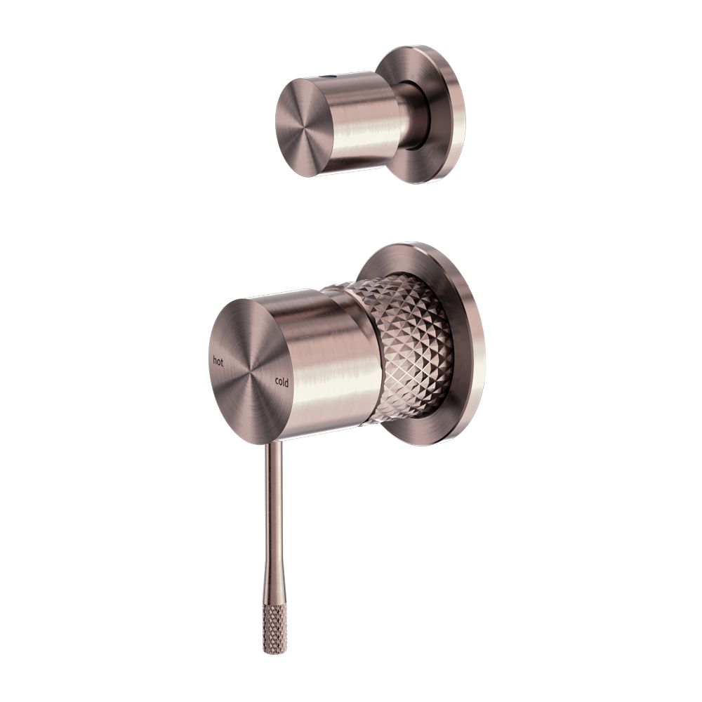 Nero Opal Shower Mixer with Divertor Separate Plate Brushed Bronze