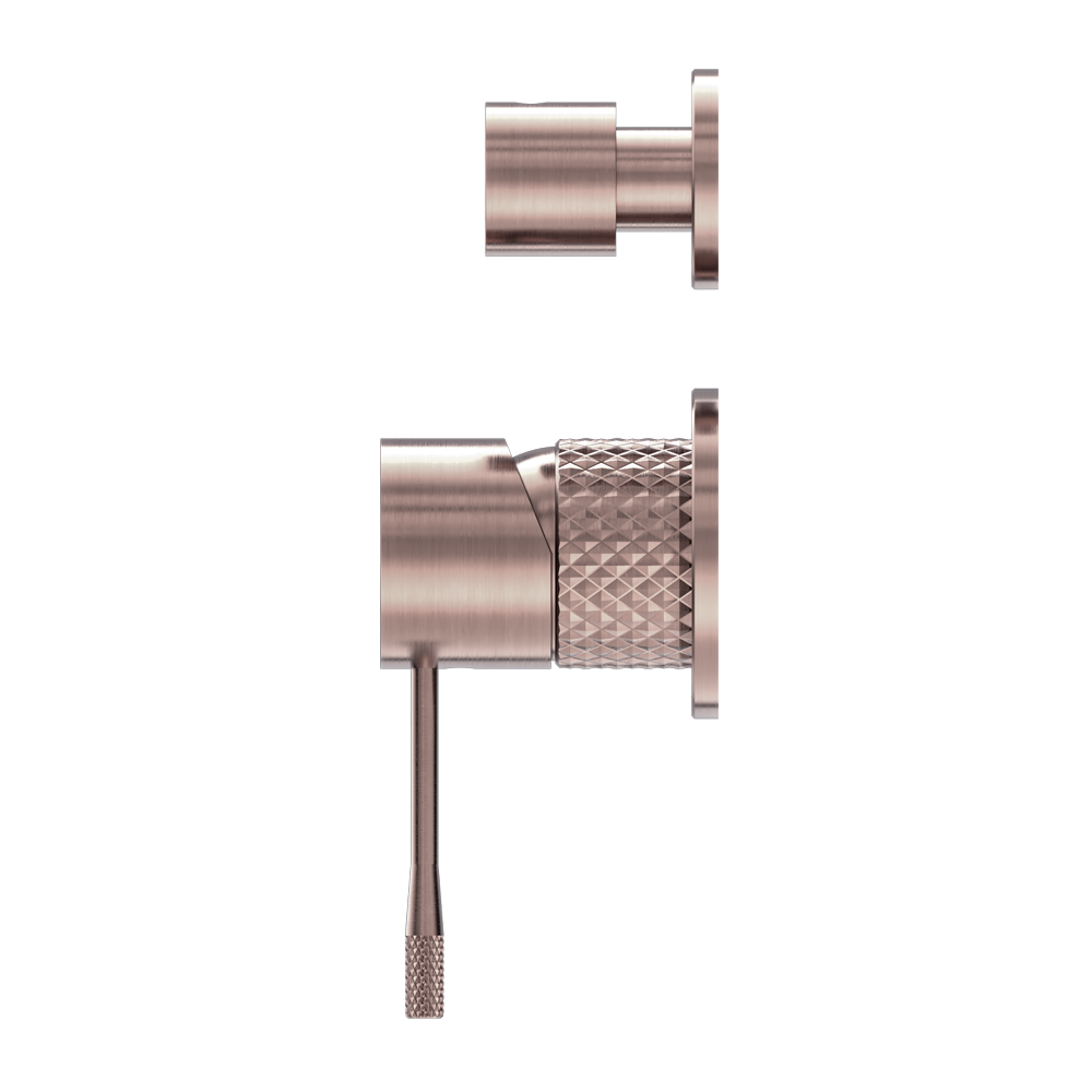 Nero Opal Shower Mixer with Divertor Separate Plate Brushed Bronze