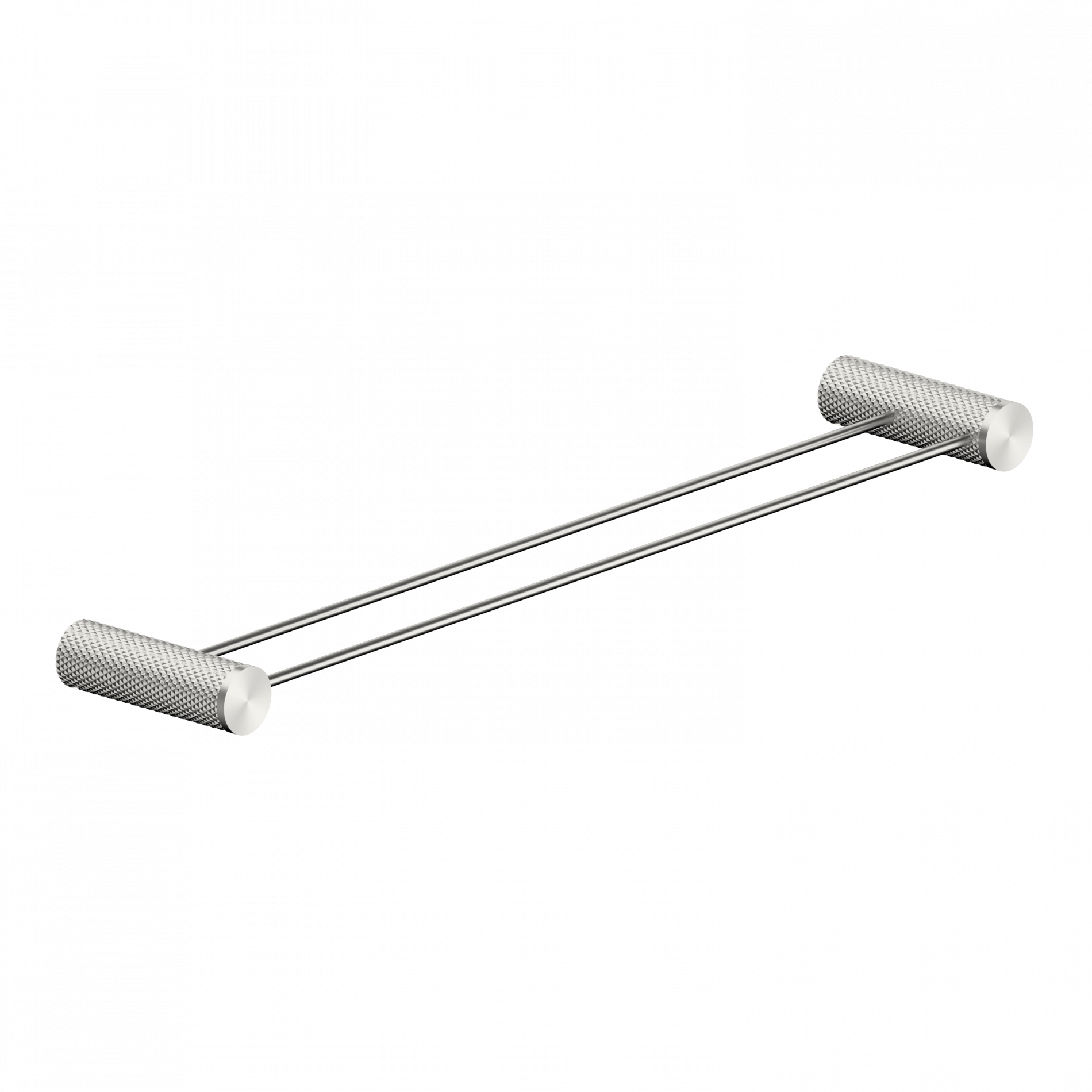 Nero Opal Brushed Nickel Double Towel Rail 600mm