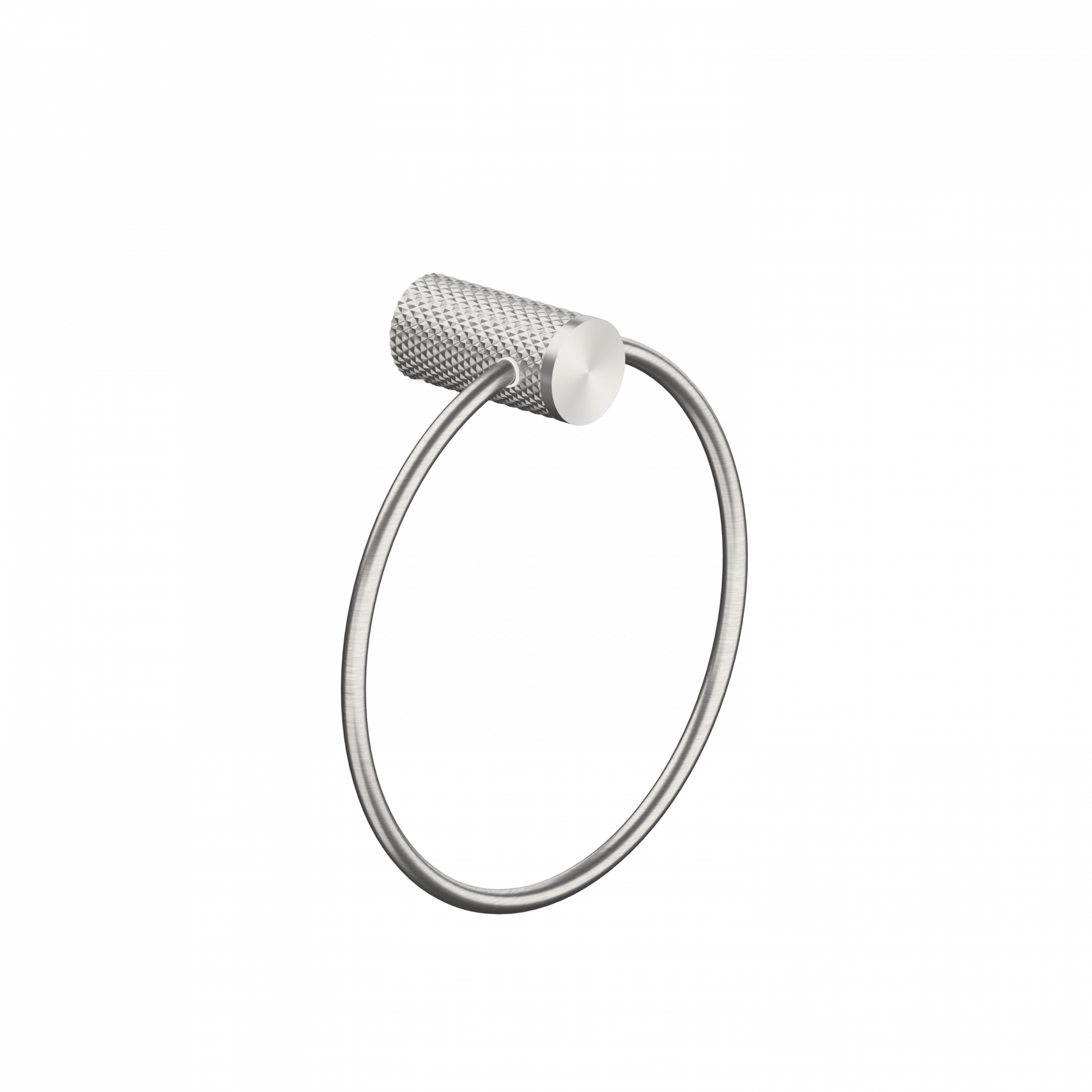 Nero Opal Brushed Nickel Towel Ring