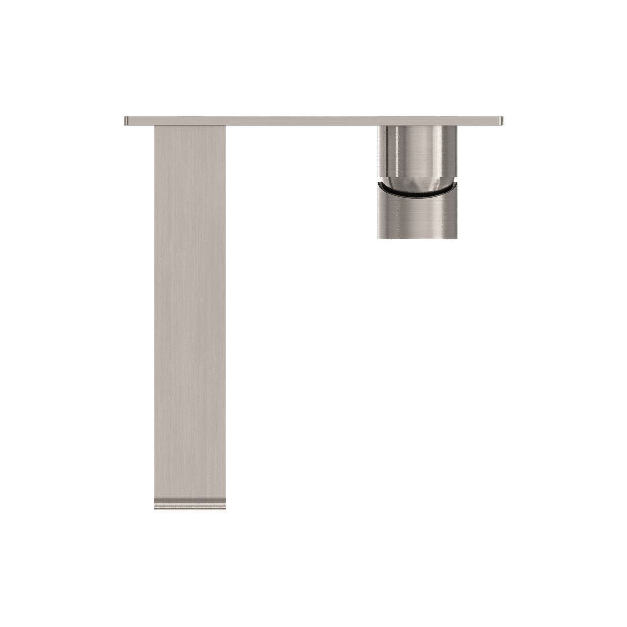 Nero Bianca Wall Basin Mixer Brushed Nickel