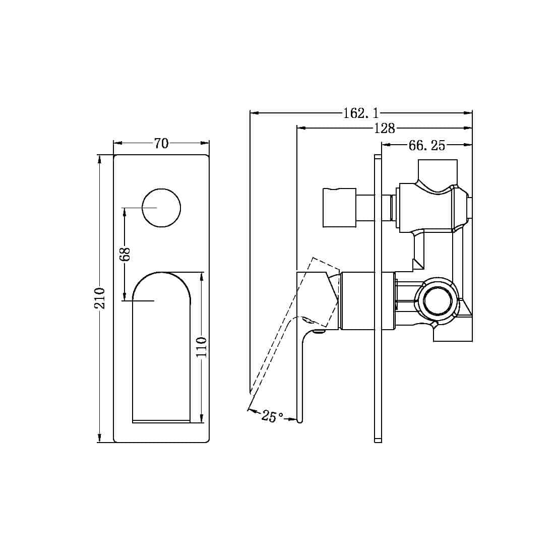 Nero Bianca Shower Mixer Diverter Gun Metal Grey