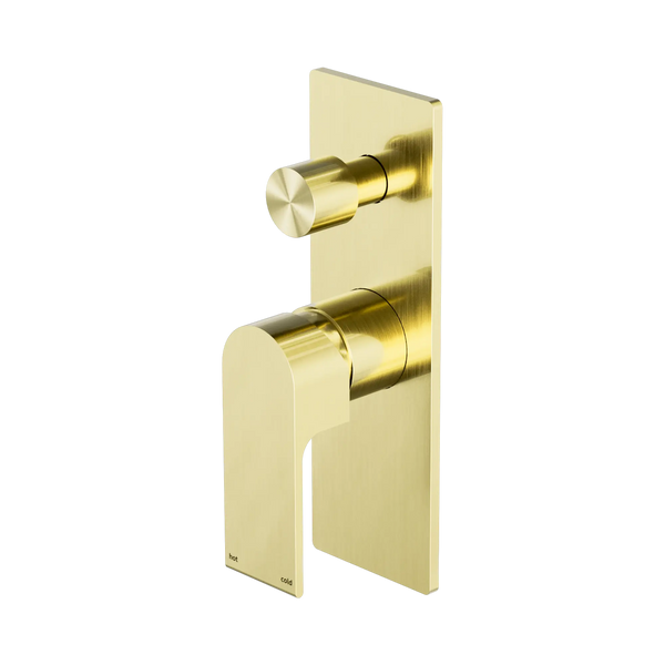 Nero Bianca Shower Mixer Diverter Brushed Gold
