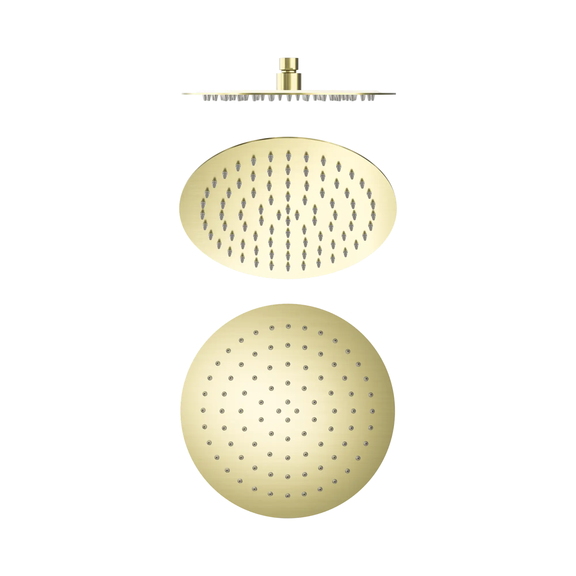 Nero Round Shower Head 250mm Brushed Gold