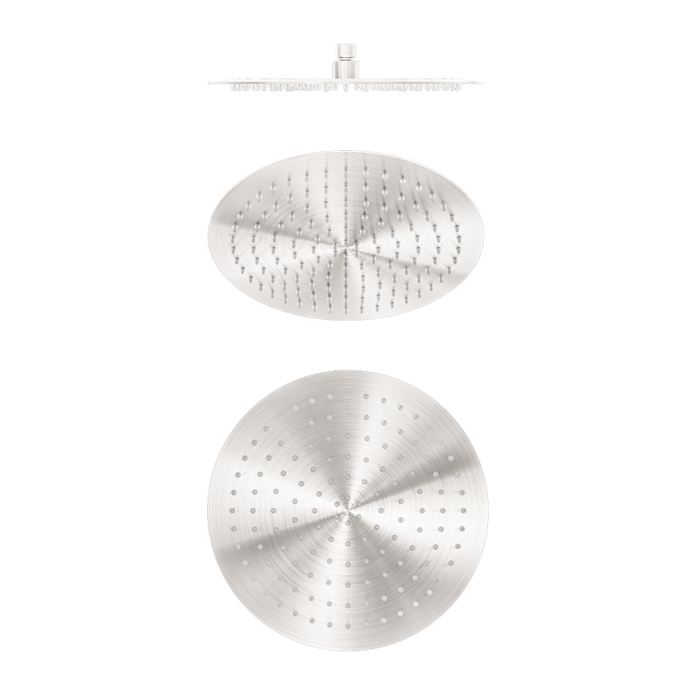 Nero Zen SS316L 300mm Round Shower Head Brushed Nickel