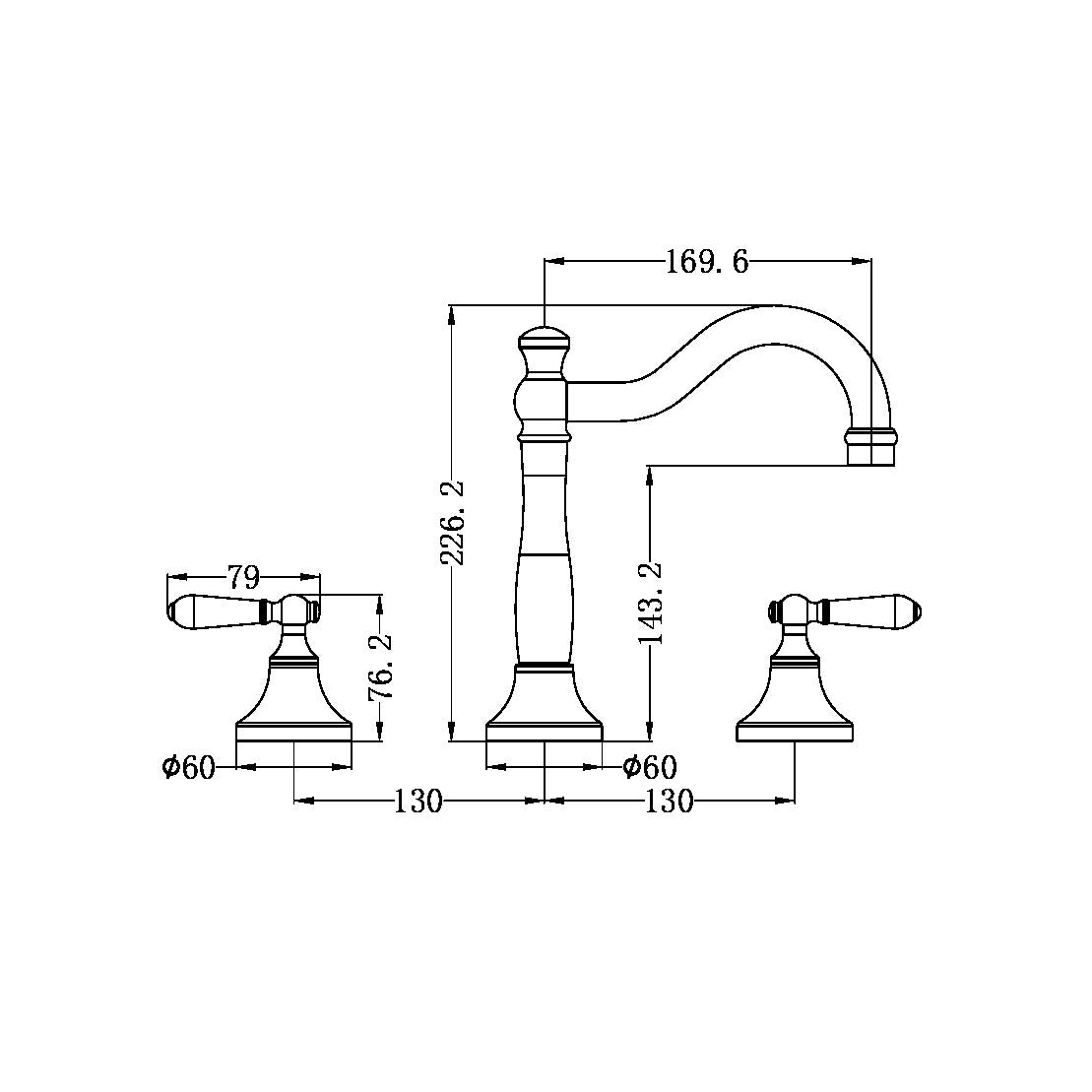 Nero York Basin Set With White Porcelain Lever Brushed Nickel