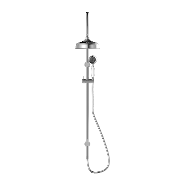 York Federation Twin Shower With White Porcelain Hand Shower Chrome