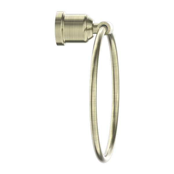 York Federation Towel Ring Aged Brass