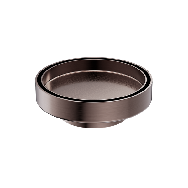 Nero 130mm Round Floor Waste 80mm Outlet Brushed Bronze