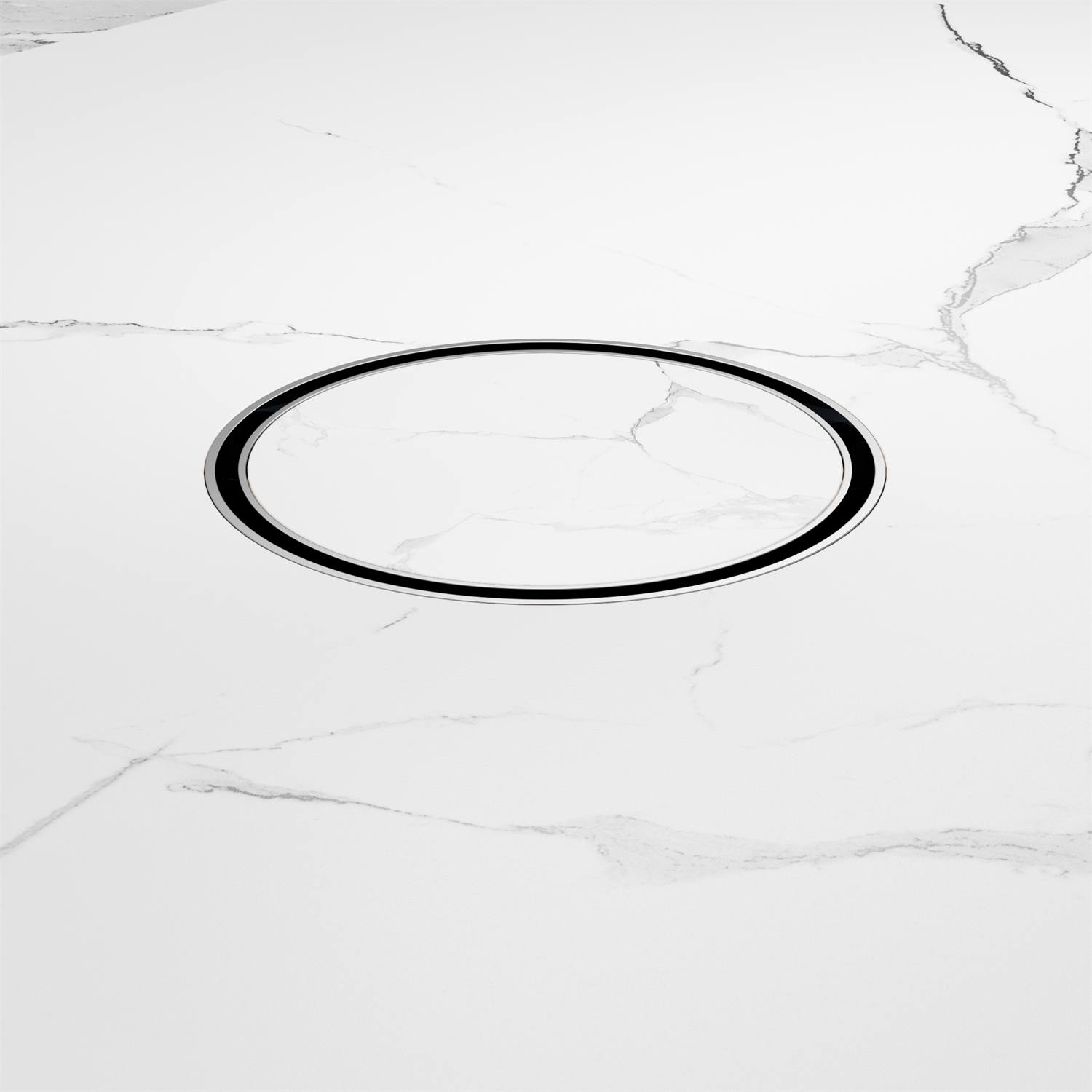 Nero 130mm Round Floor Waste 100mm Outlet Brushed Nickel