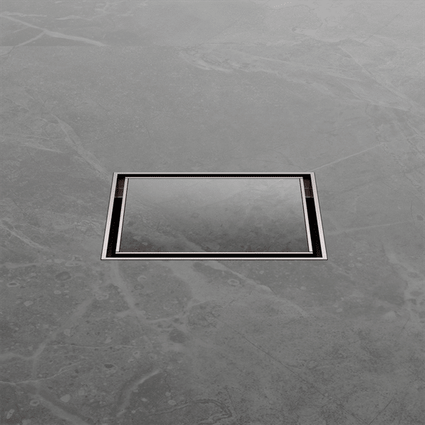 Nero 100mm Square Tile Insert Floor Waste 50mm Outlet Brushed Bronze