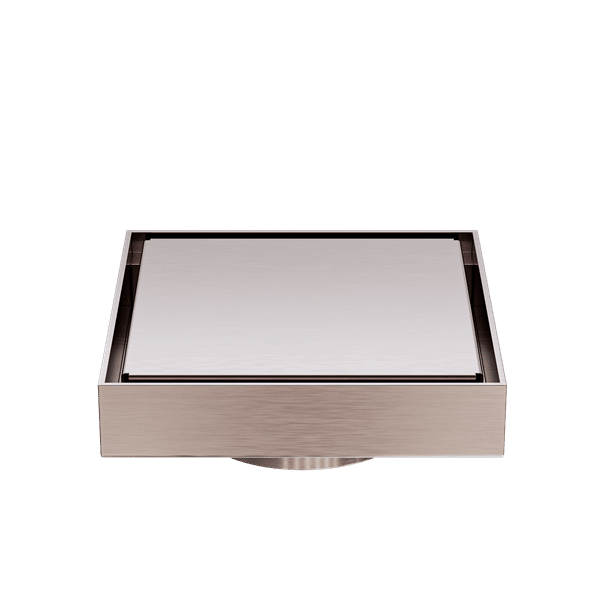 Nero 100mm Square Tile Insert Floor Waste 80mm Outlet Brushed Bronze