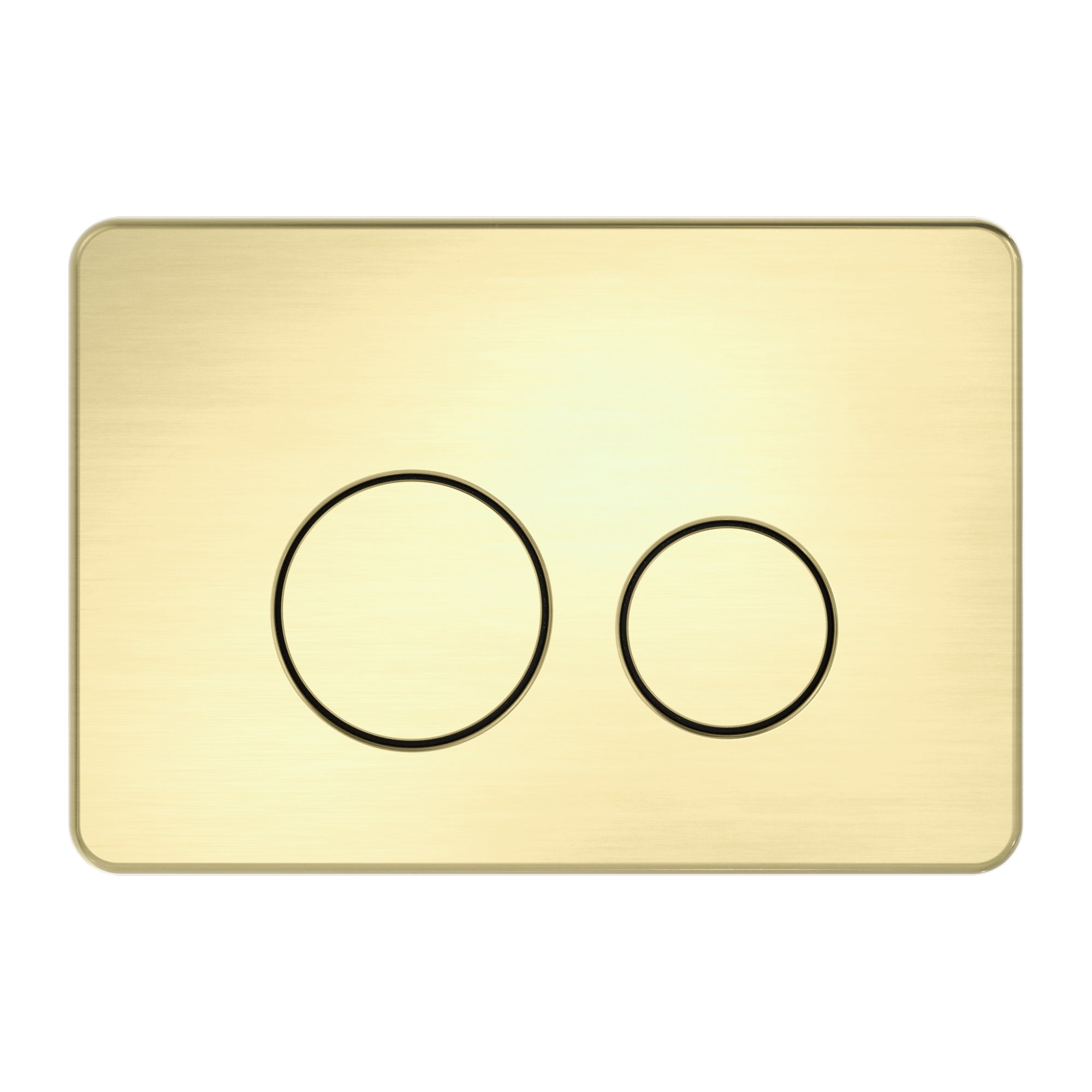 Nero In Wall Toilet Cistern Button R and T Brushed Gold