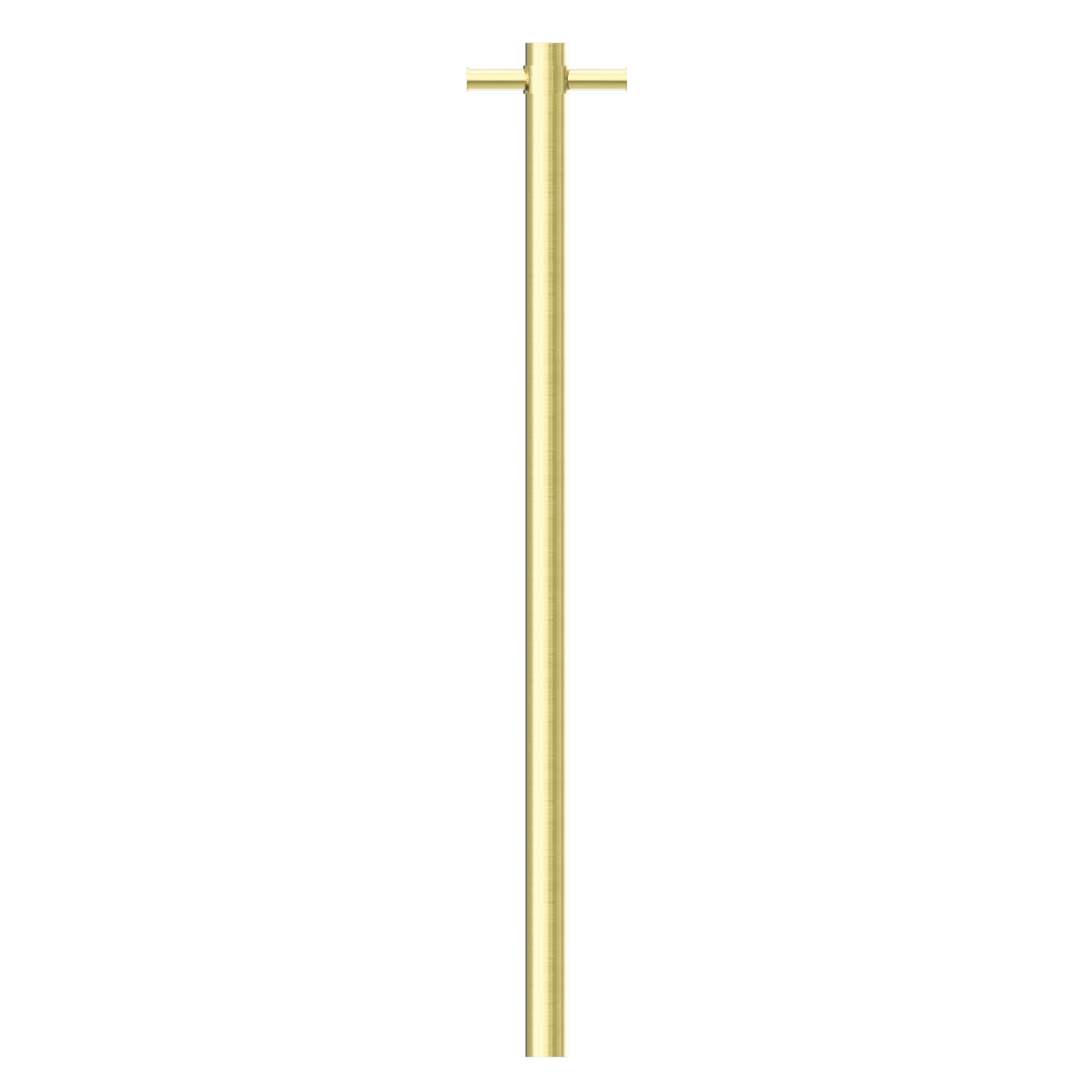 Nero Mecca Single Vertical Heated Towel Rail Brushed Gold