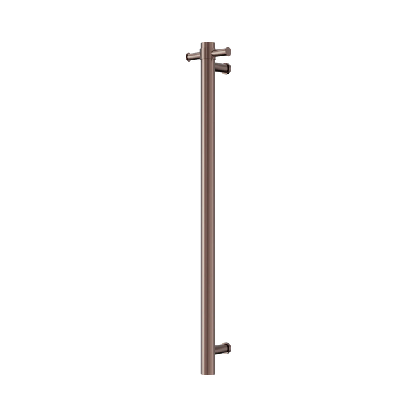 Nero Mecca Single Vertical Heated Towel Rail Brushed Bronze