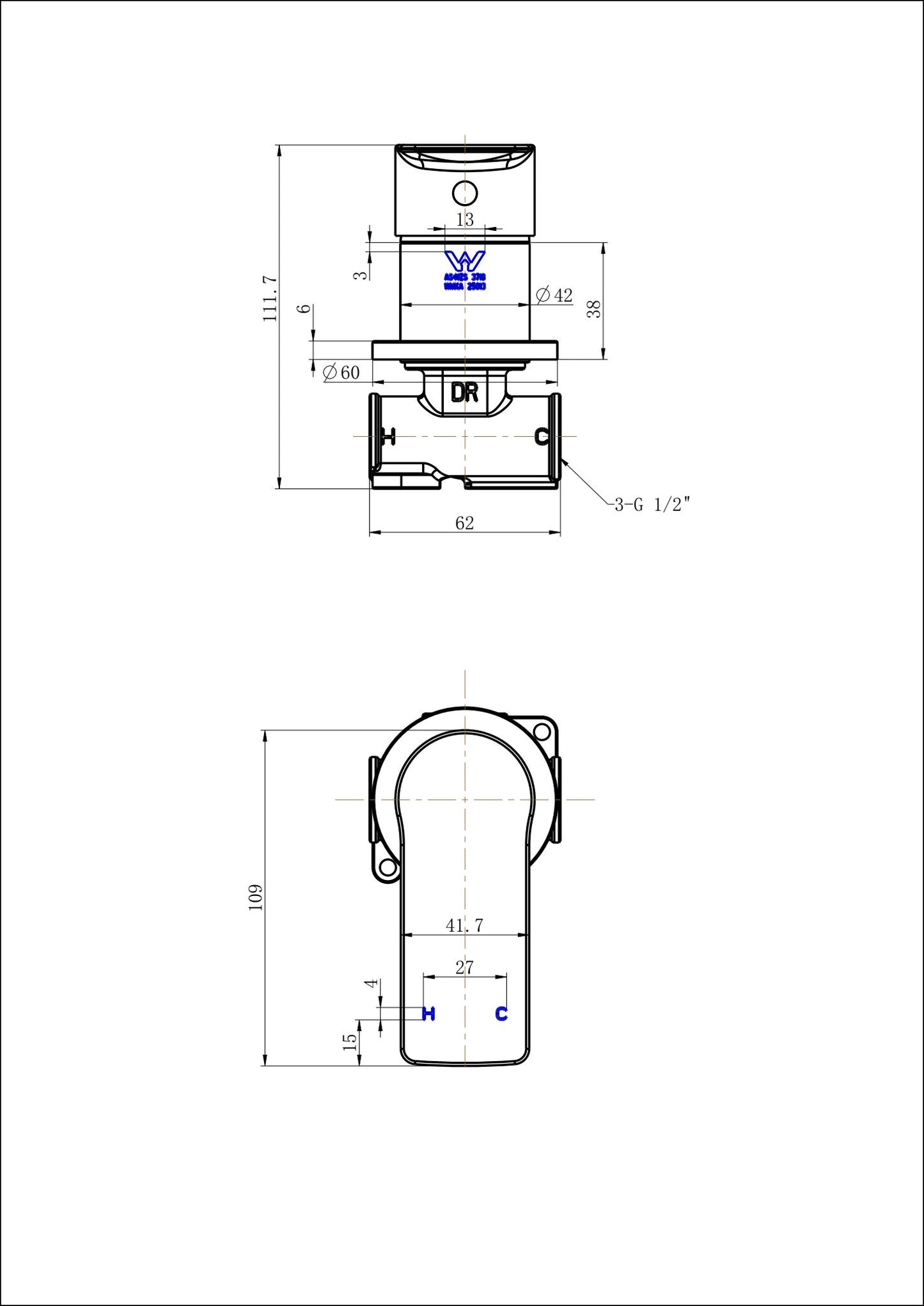 Modern National Nova Shower Mixer Chrome