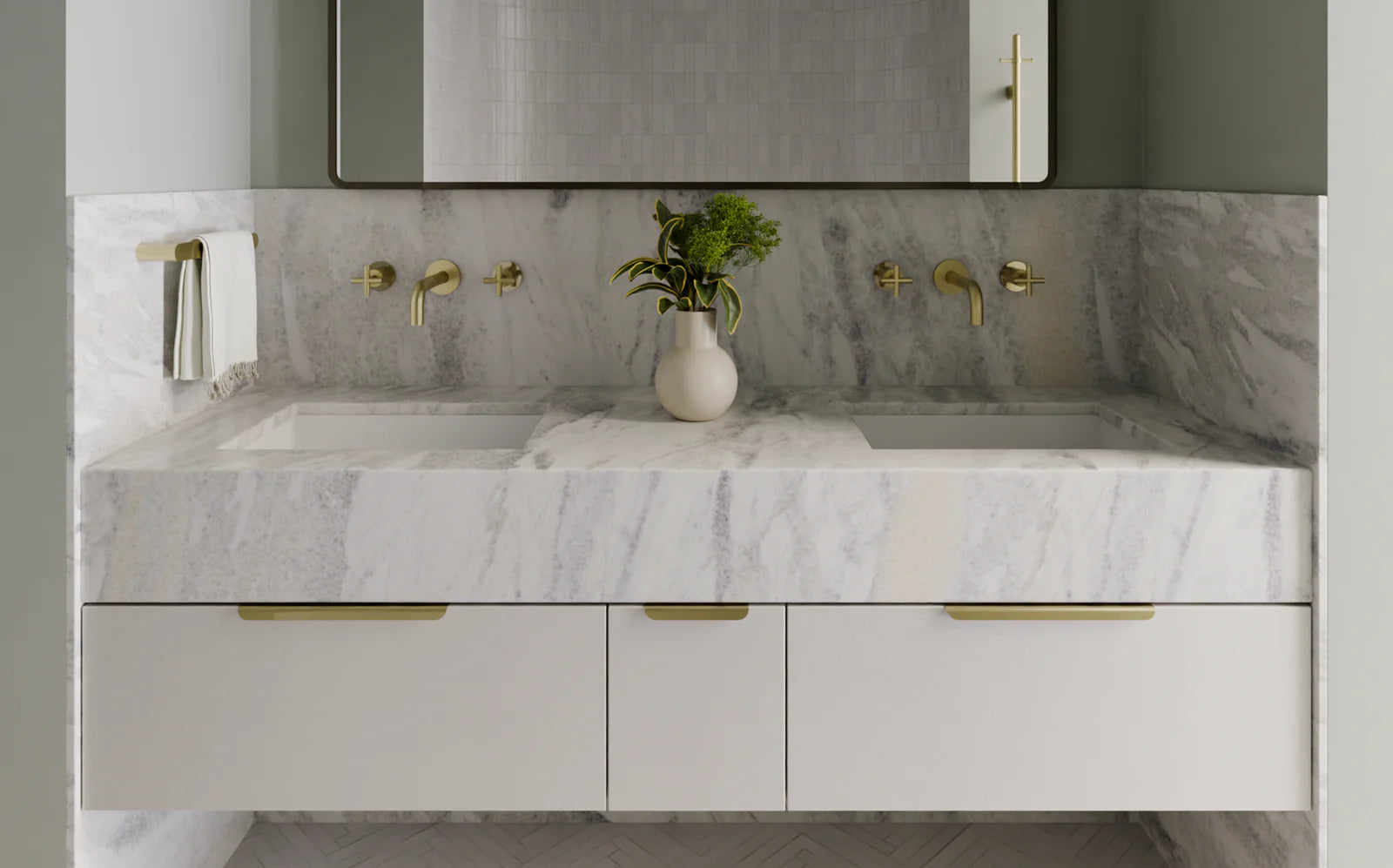 Meir Öppen Edge Pull 300mm Cabinet Handle - Tiger Bronze