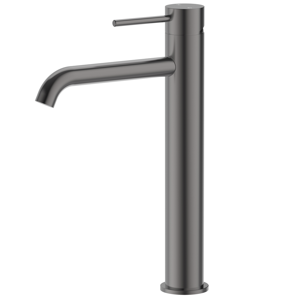Ovia Milan Tall Gunmetal Grey Basin Mixer