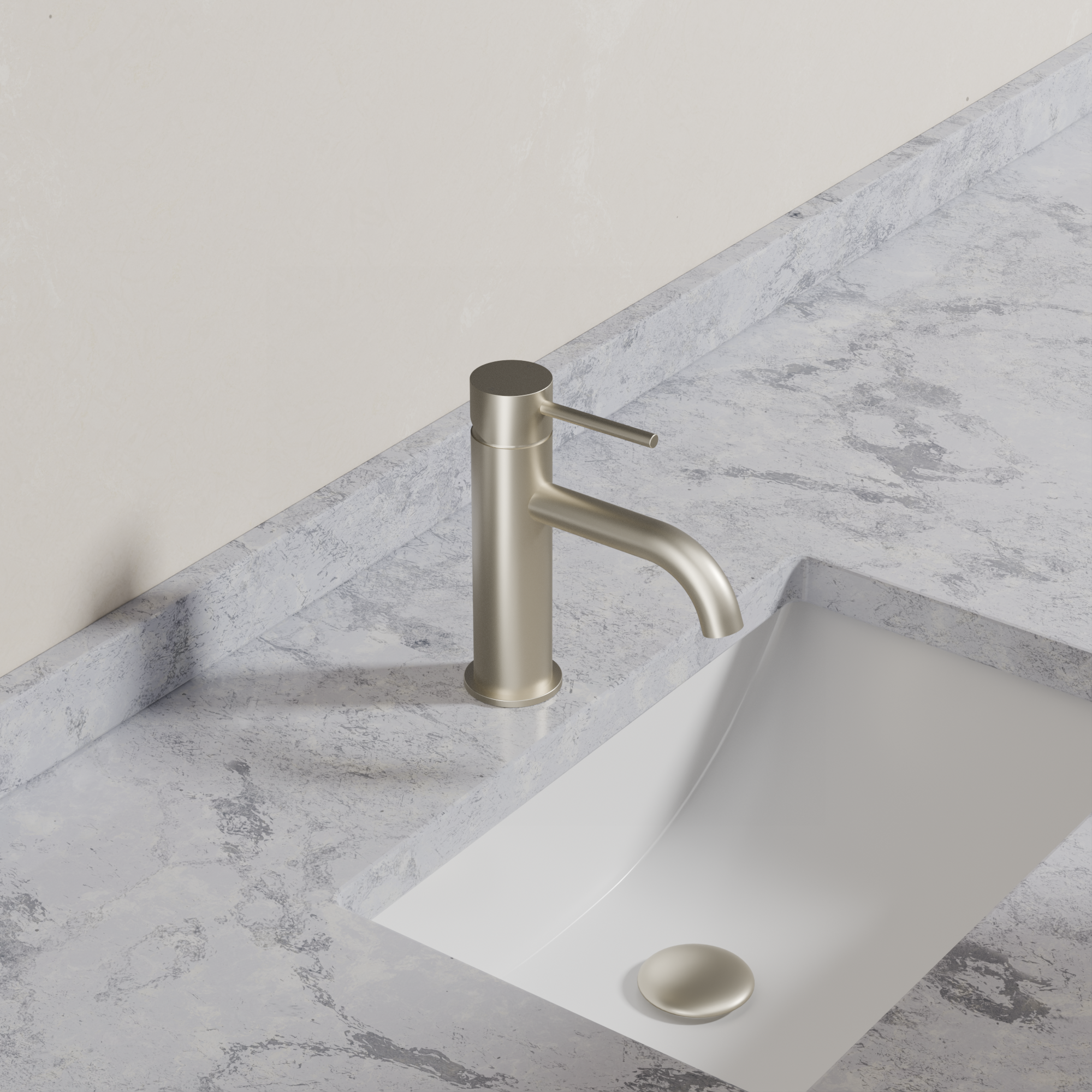 Ovia Milan Basin Mixer in Brushed Nickel (3/5)