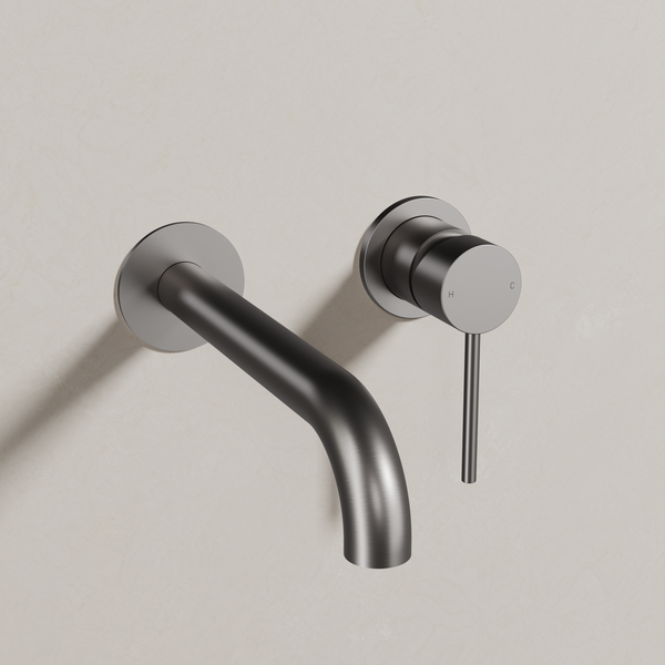 Ovia Milan Wall Bath/Basin Mixer Gun Metal