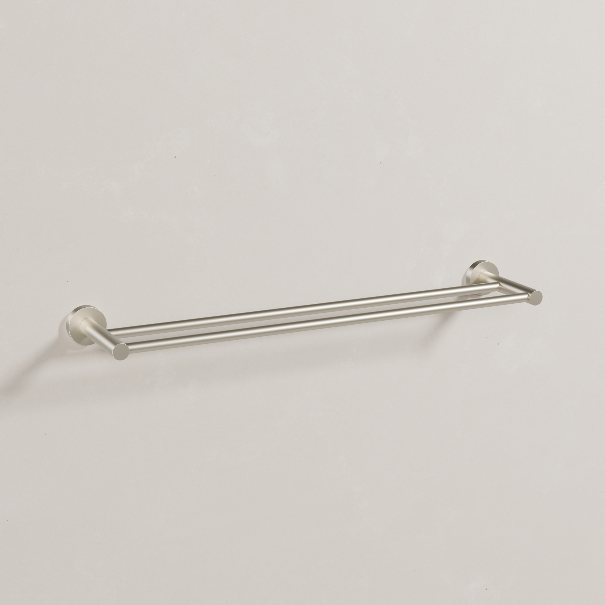 Ovia Milan 600mm Double Towel Rail in Brushed Nickel (1/5)