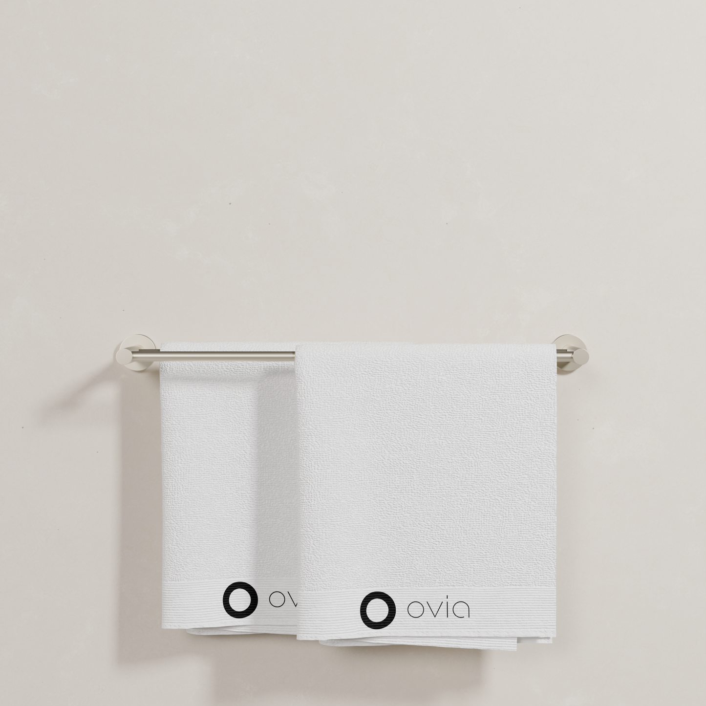 Ovia Milan 600mm Double Towel Rail in Brushed Nickel (5/5)