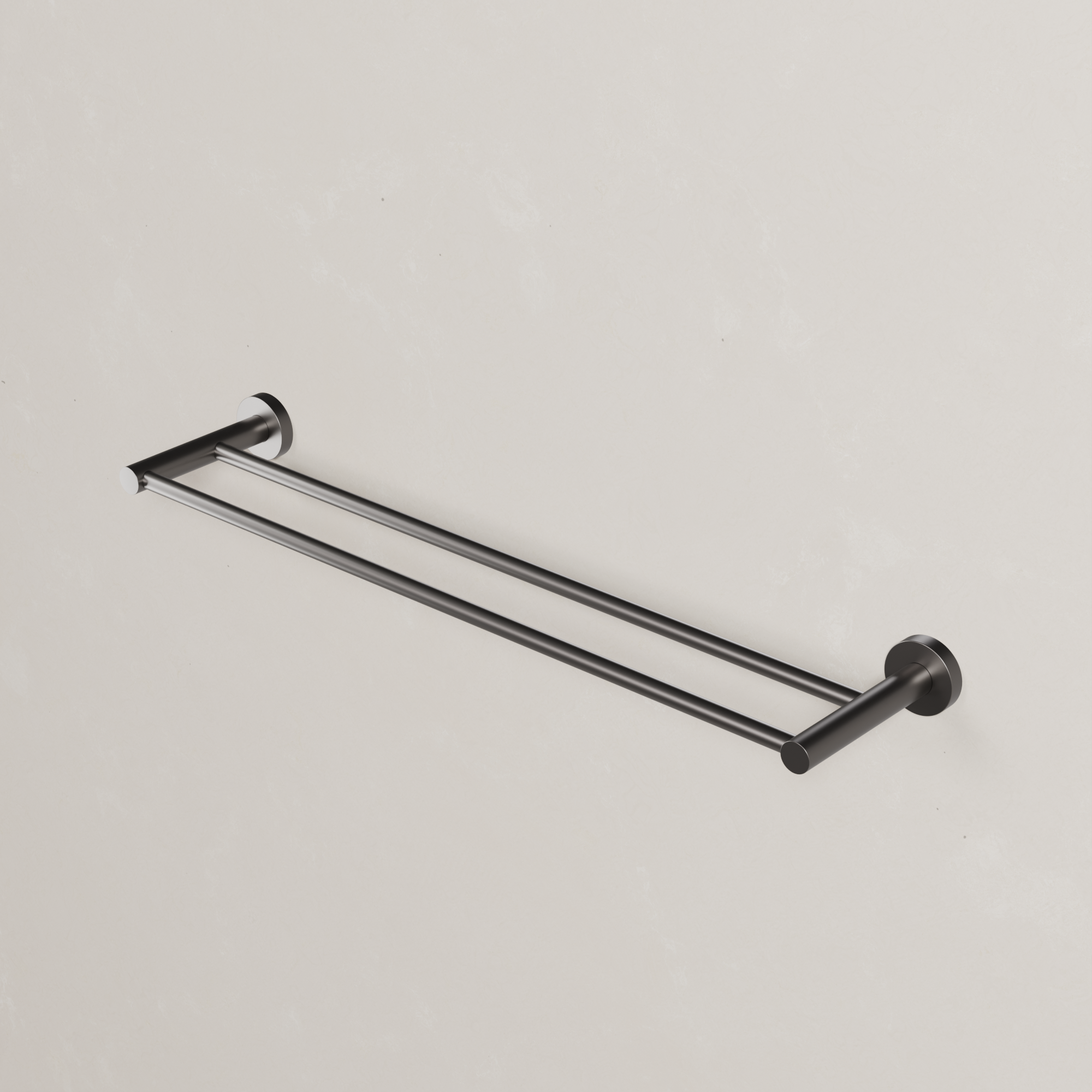 Ovia Milan 600mm Double Towel Rail in Gun Metal (2/5)