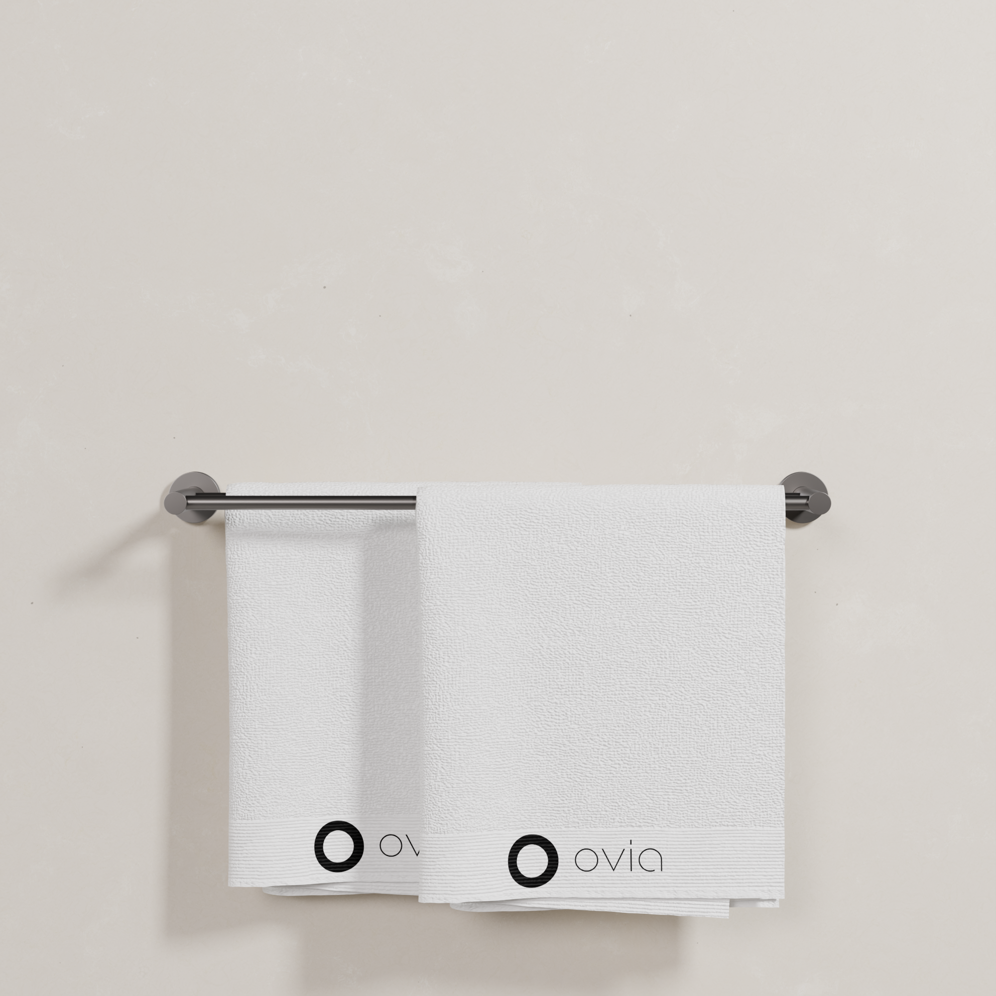 Ovia Milan 600mm Double Towel Rail in Gun Metal (5/5)