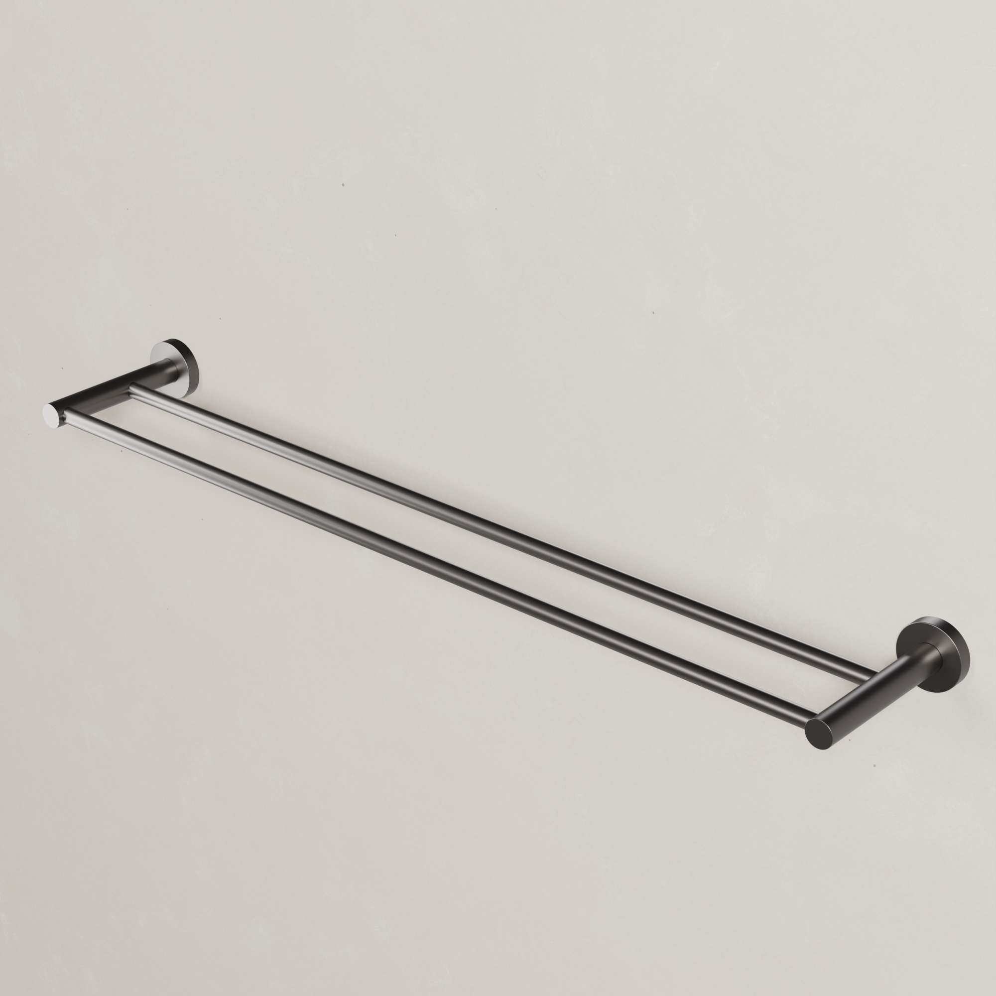Ovia Milan 750mm Double Towel Rail in Gun Metal (2/5)