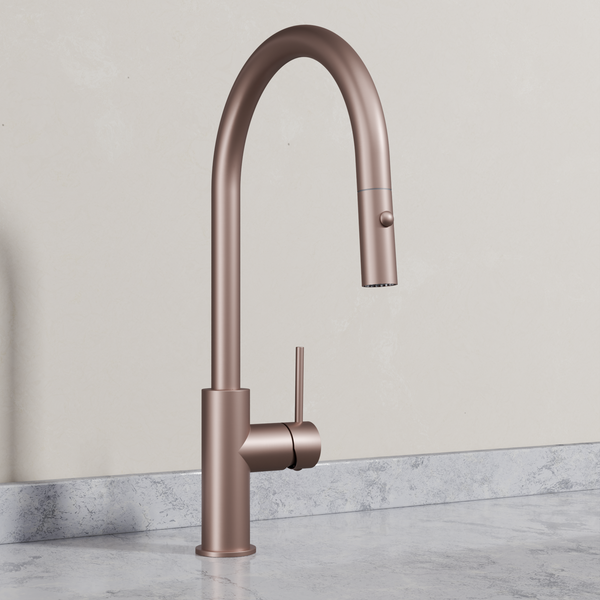 Ovia Milan Pull Out Kitchen Mixer Champagne
